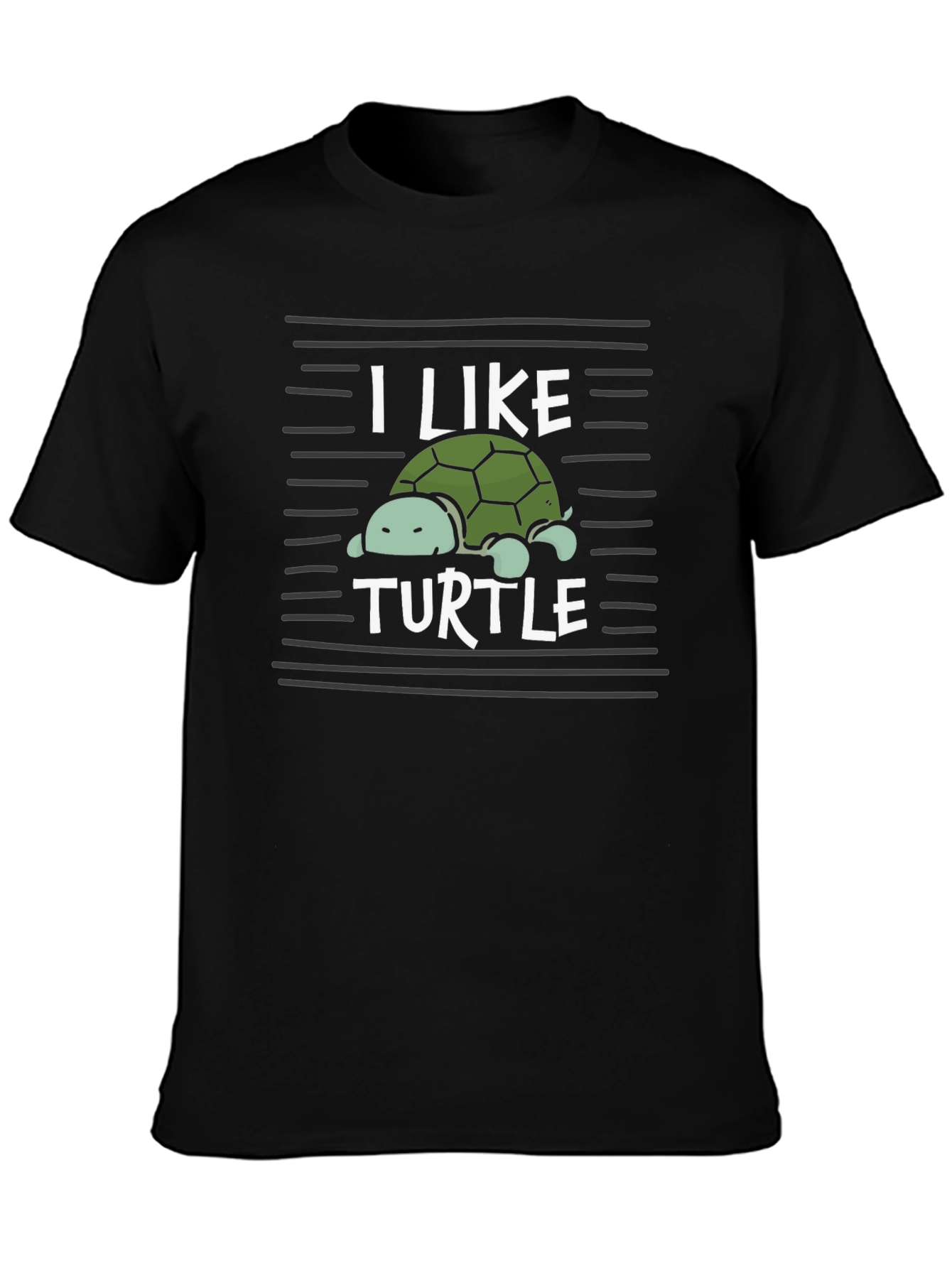 Camiseta Negra Me Gustan las Tortugas