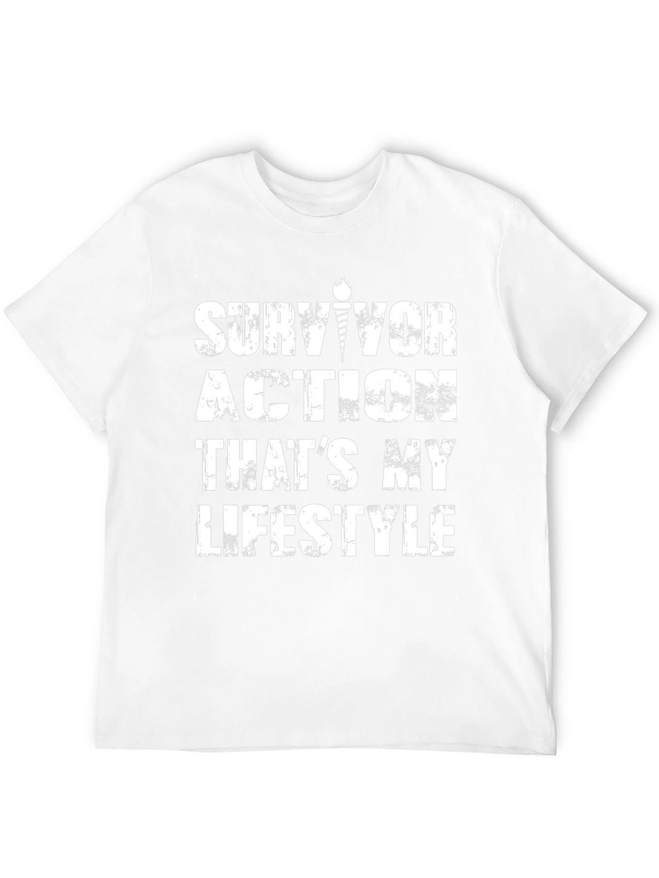 Camiseta Negra con Diseño Survivor