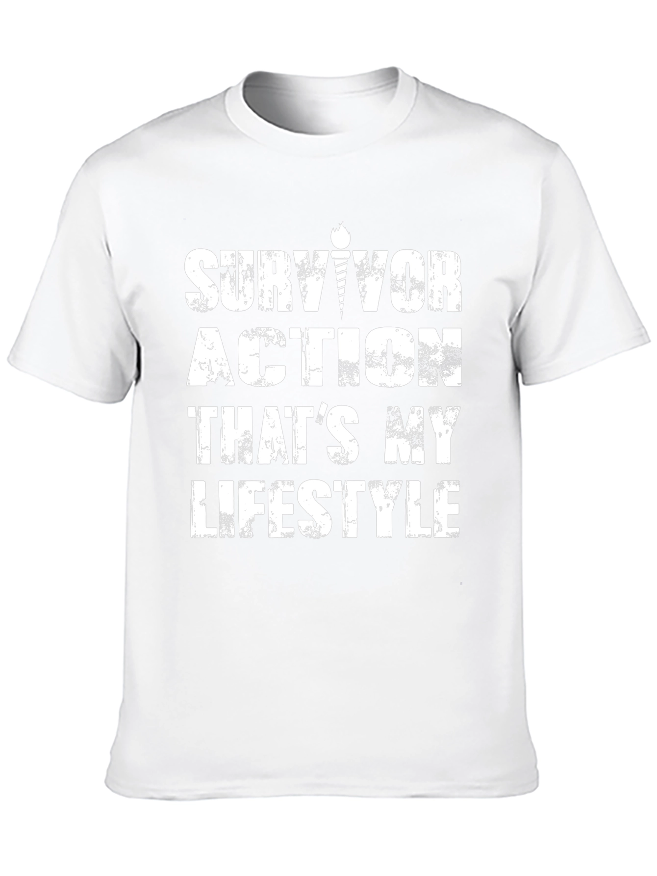 Camiseta Negra con Diseño Survivor
