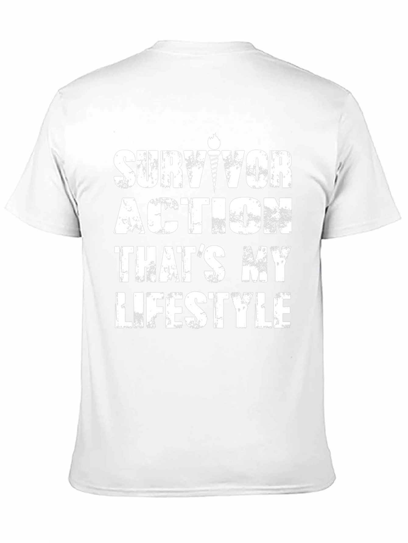 Camiseta Negra con Diseño Survivor