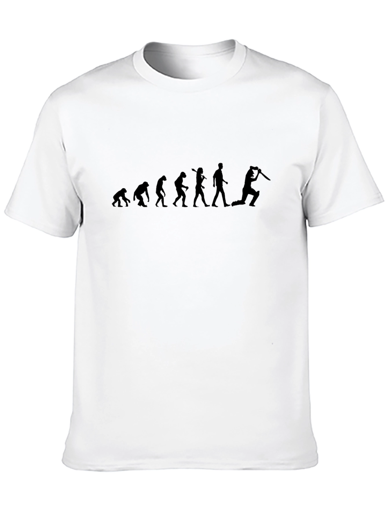 Camiseta Negra Hombre - Evolución del Críquet