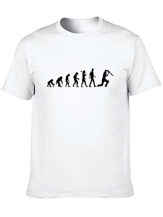 Camiseta Negra Hombre - Evolución del Críquet