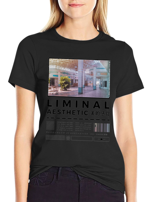 Camiseta Negra Estética Liminal