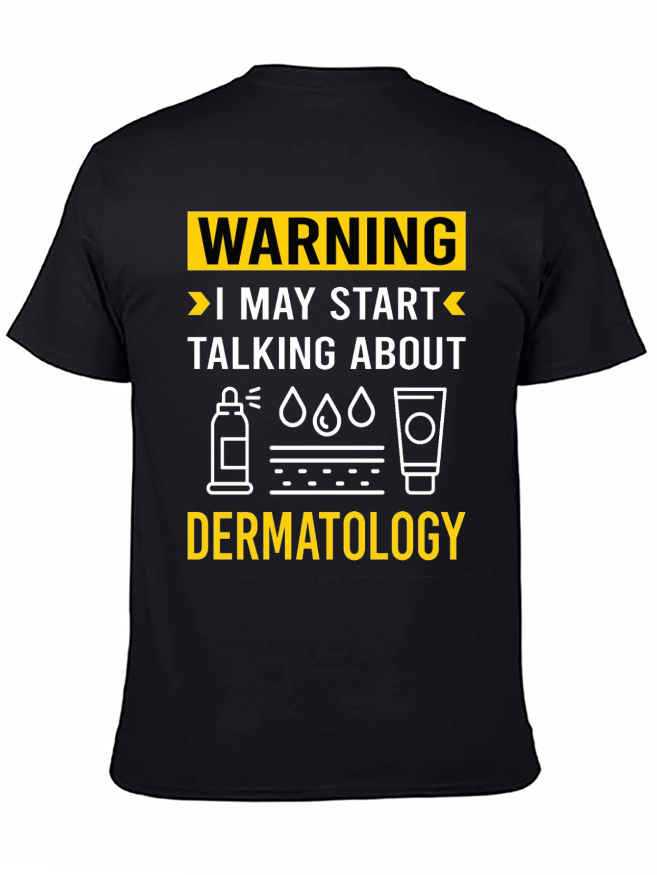 Camiseta Negra con Diseño Dermatología