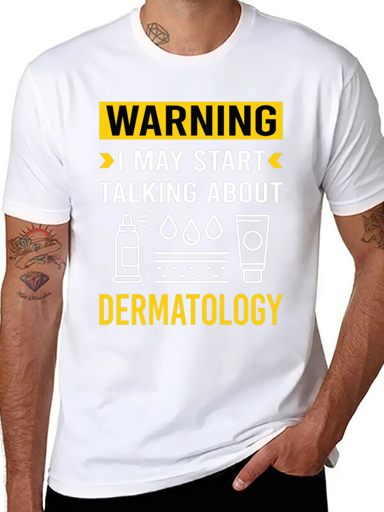 Camiseta Negra con Diseño Dermatología