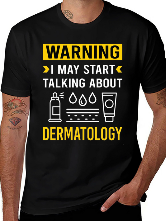 Camiseta Negra con Diseño Dermatología