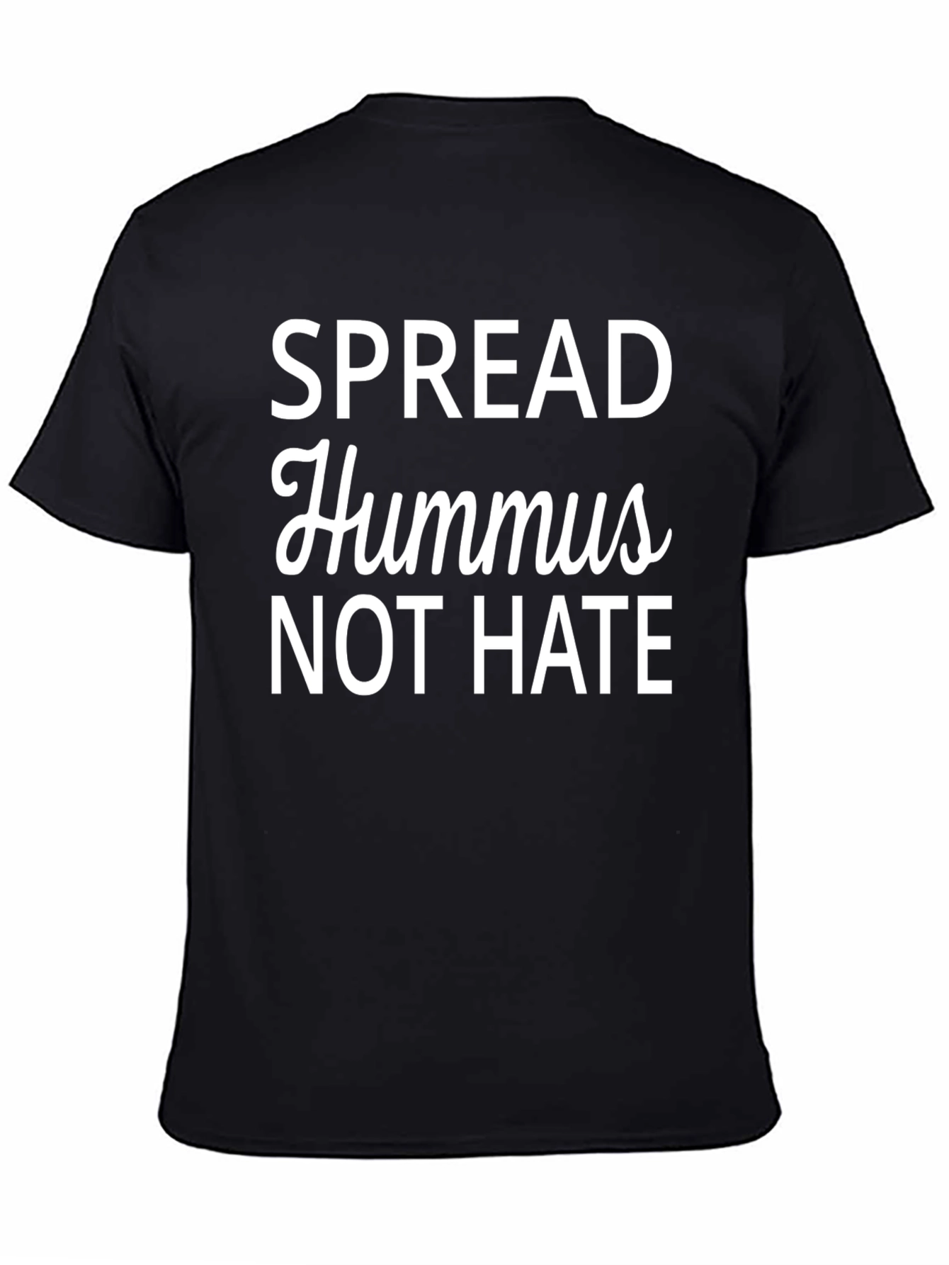 Camiseta Negra: ¡Hummus No Odio! Con Estilo