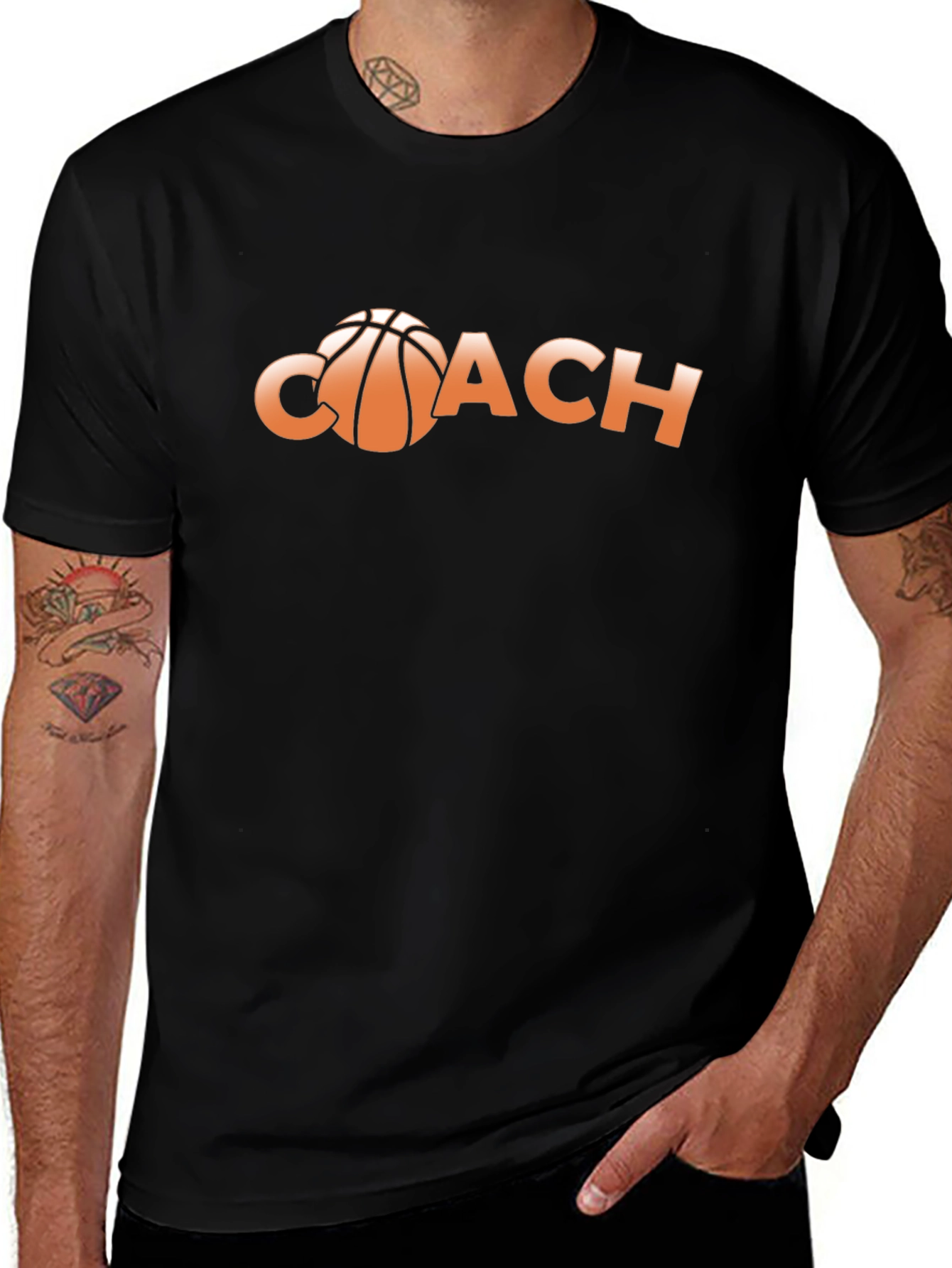 Camiseta Negra Coach Baloncesto