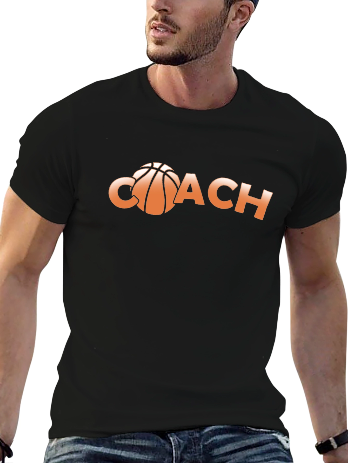 Camiseta Negra Coach Baloncesto