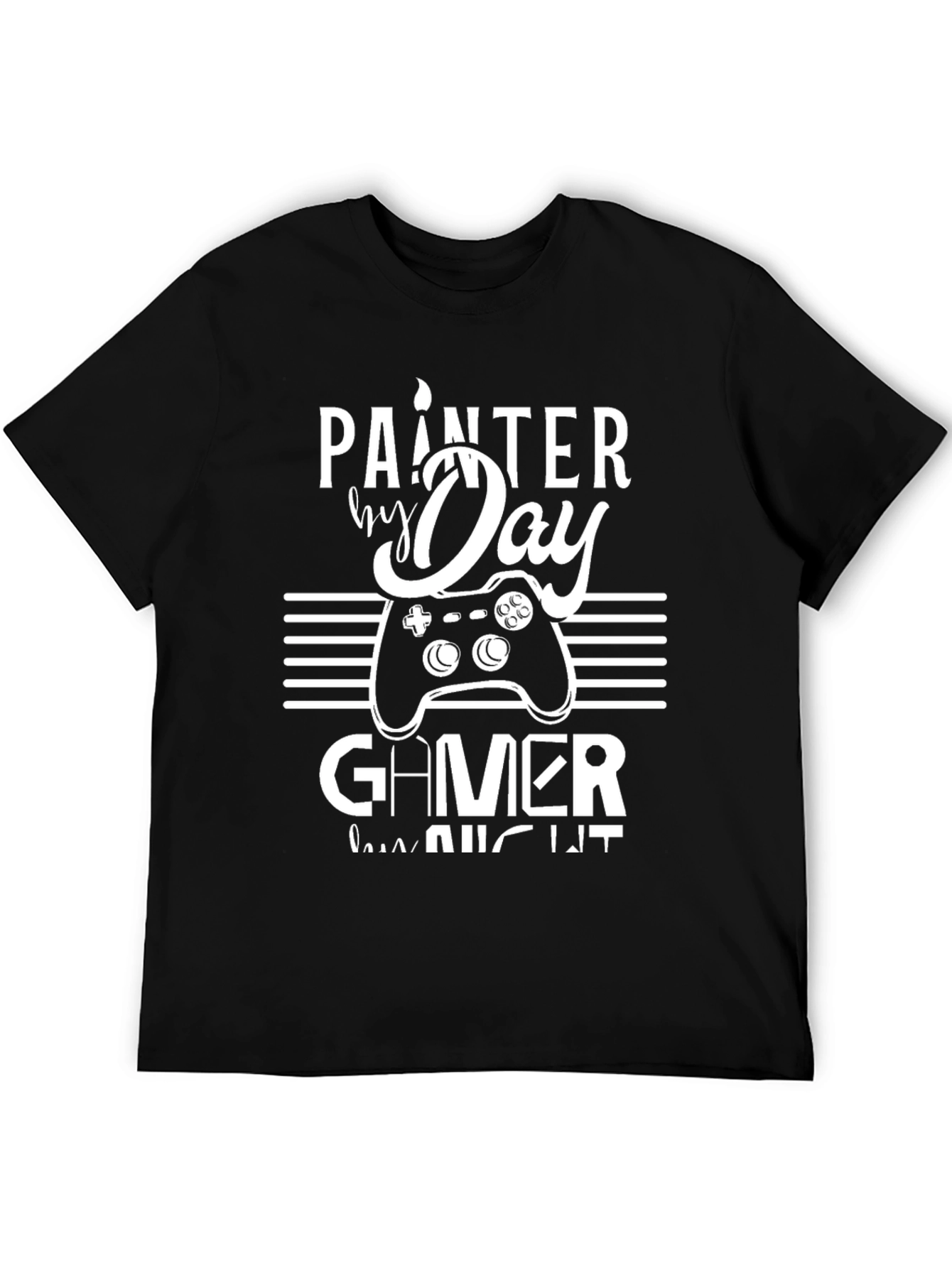 Camiseta Hombre: Painter by Day Gamer by Night