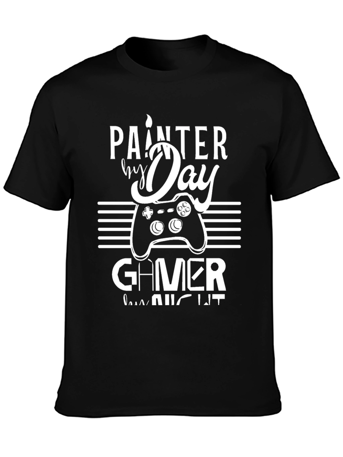 Camiseta Hombre: Painter by Day Gamer by Night