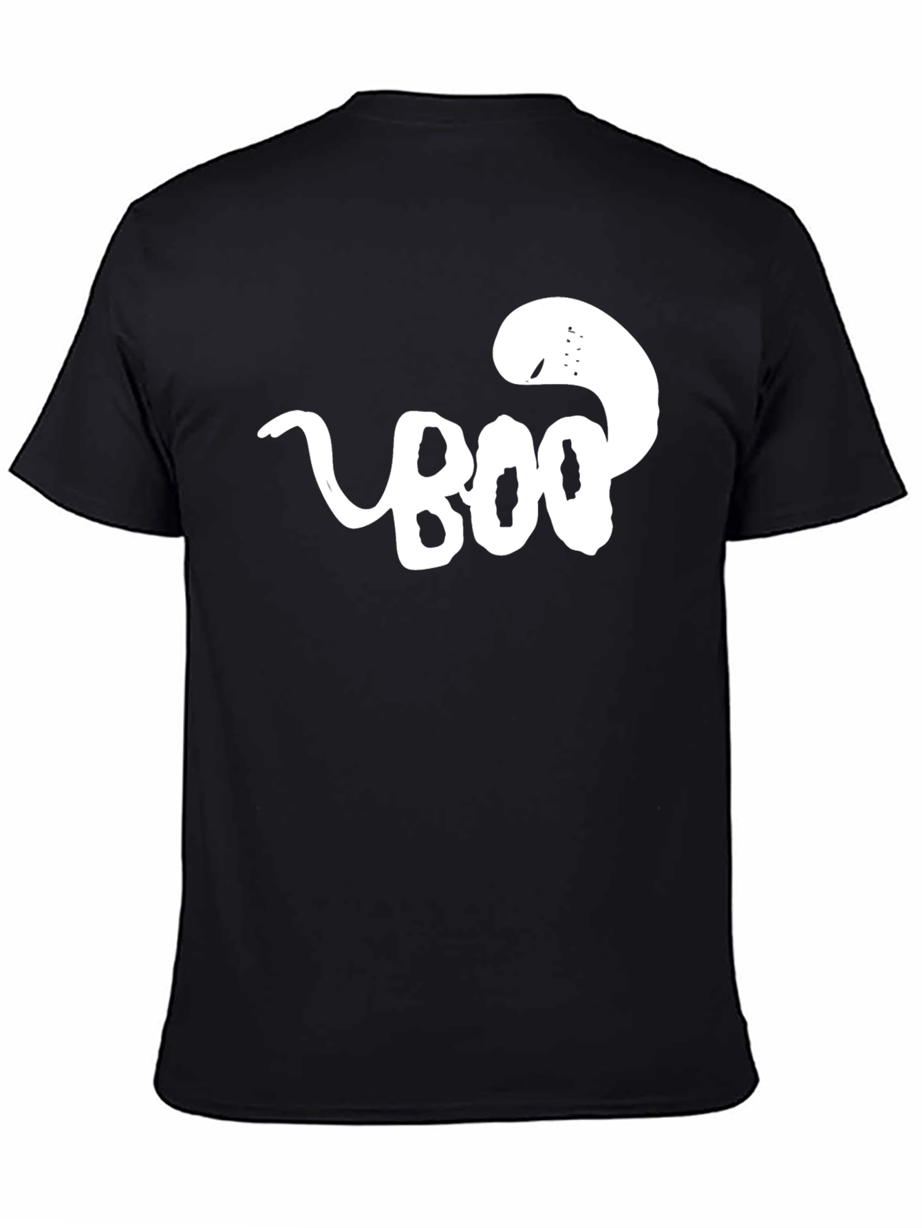 Camiseta Negra BOO Fantasma Divertida