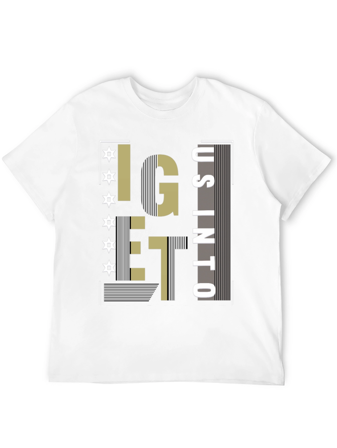 Camiseta Negra con Diseño Abstracto Moderno