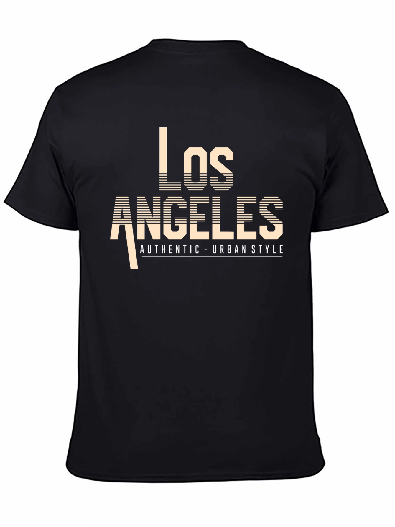 Camiseta Negra Los Ángeles Estilo Urbano
