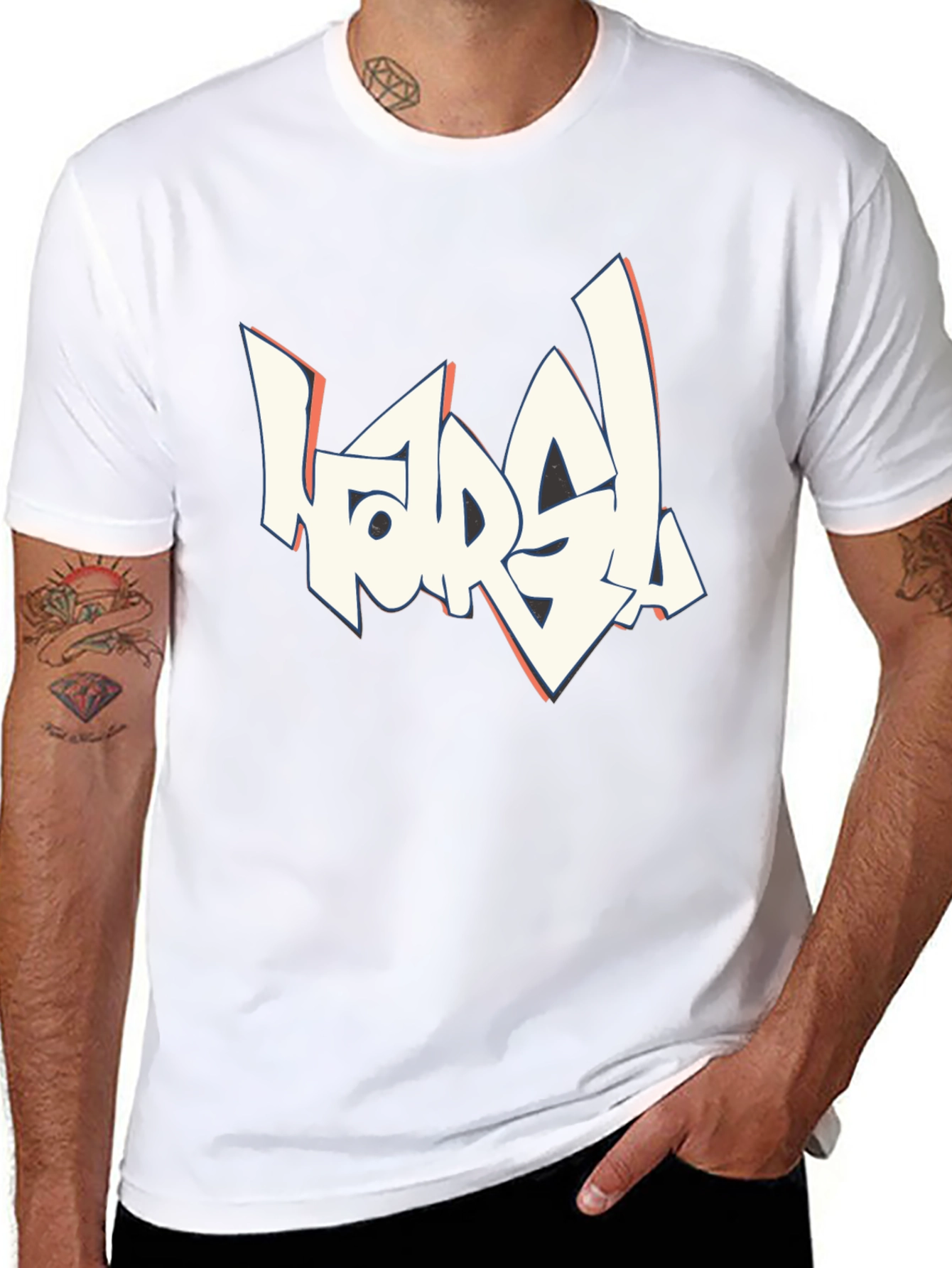Camiseta Negra Hombre - Diseño Gráfico Urbano