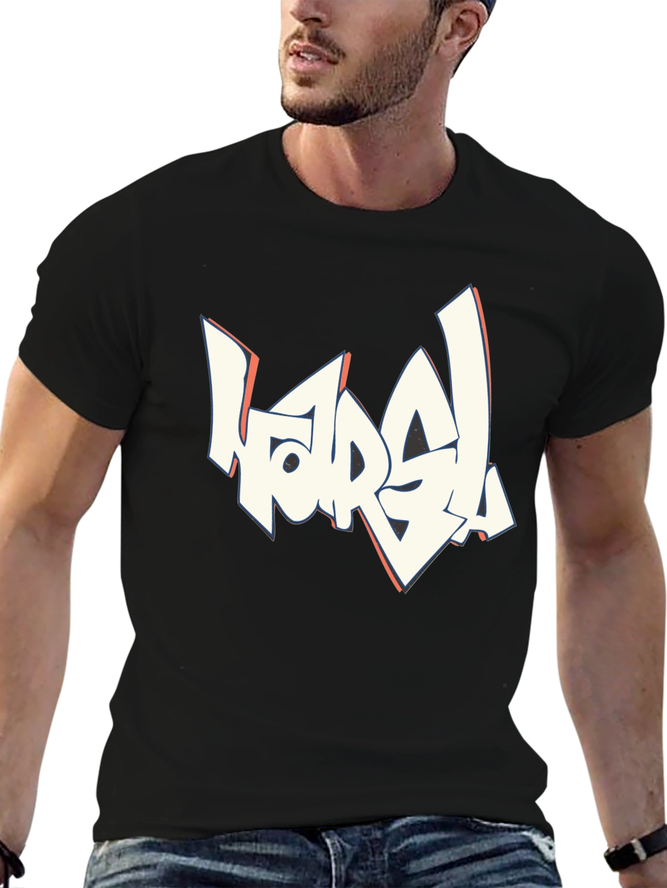 Camiseta Negra Hombre - Diseño Gráfico Urbano