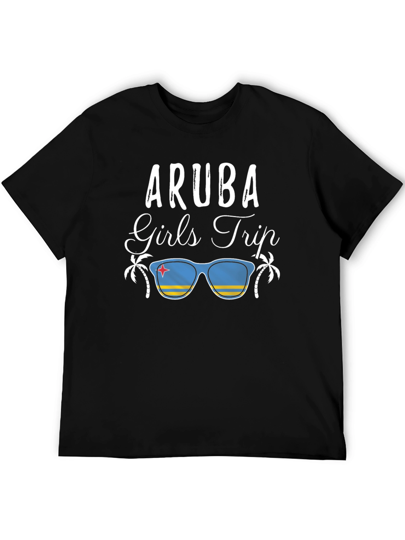 Camiseta Aruba Girls Trip Negra para Hombre