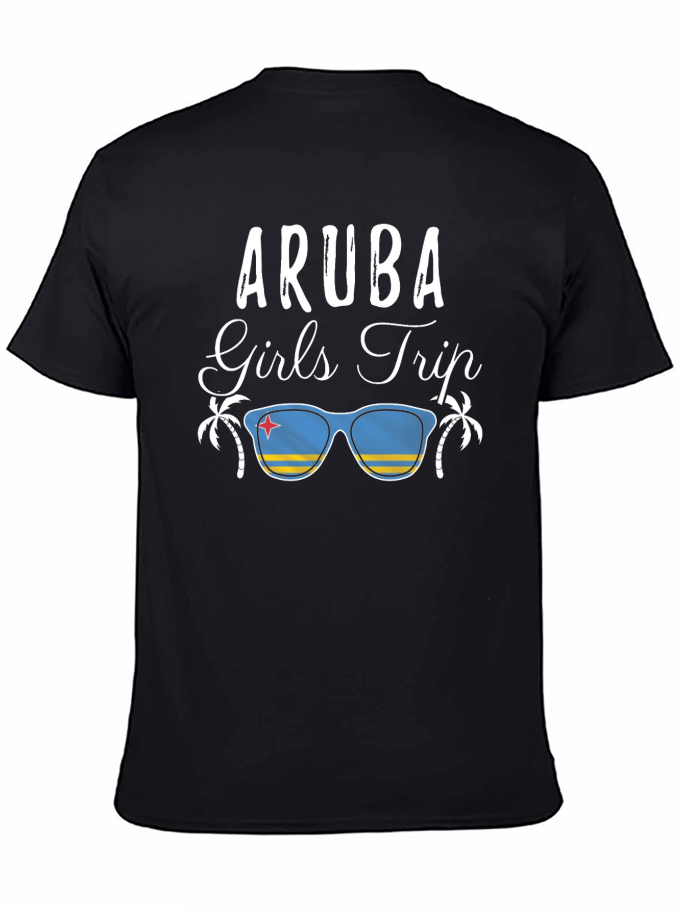 Camiseta Aruba Girls Trip Negra para Hombre