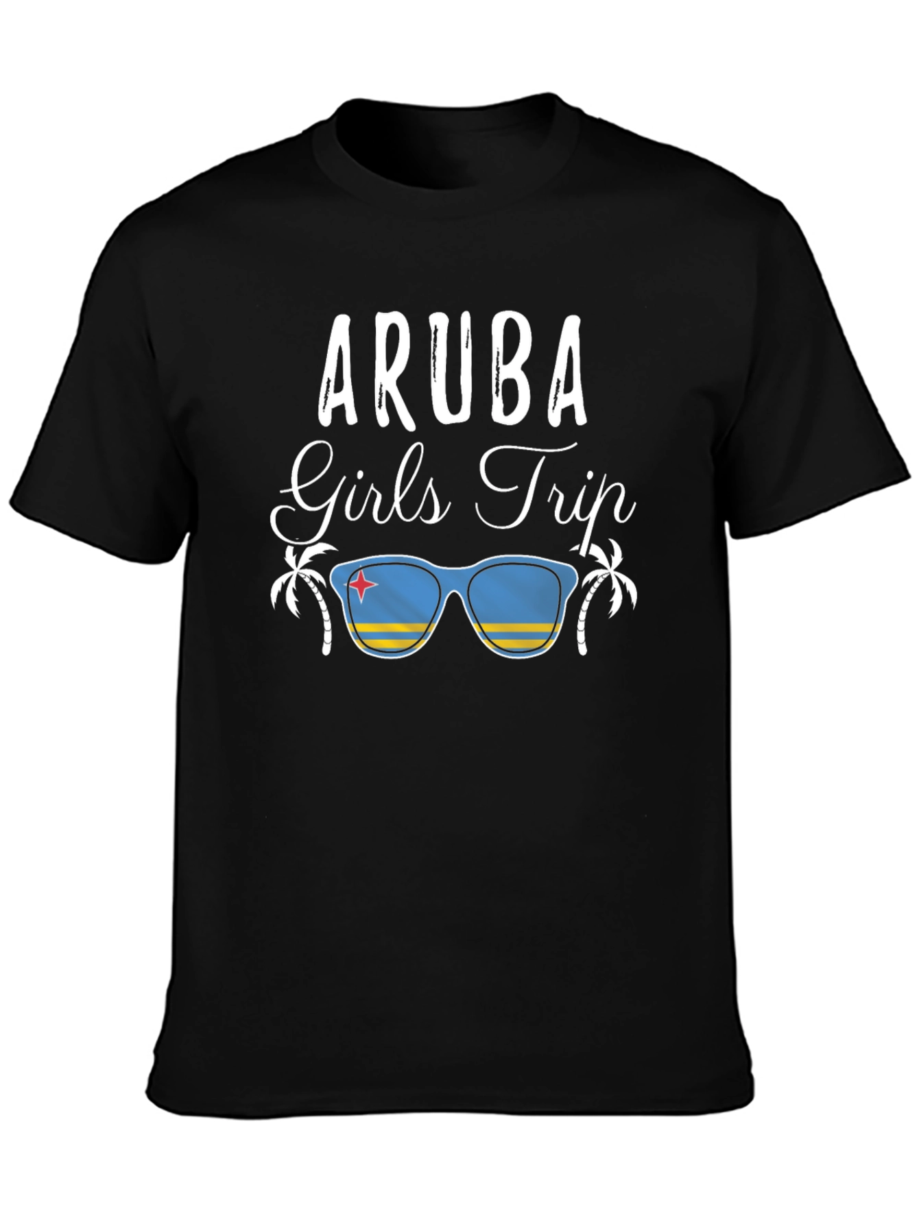 Camiseta Aruba Girls Trip Negra para Hombre