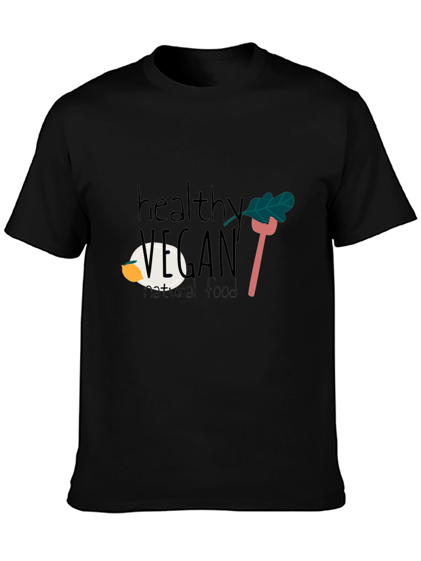 Camiseta Negra Vegana Saludable