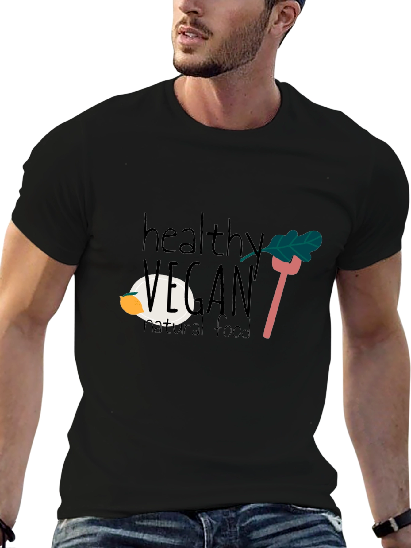 Camiseta Negra Vegana Saludable