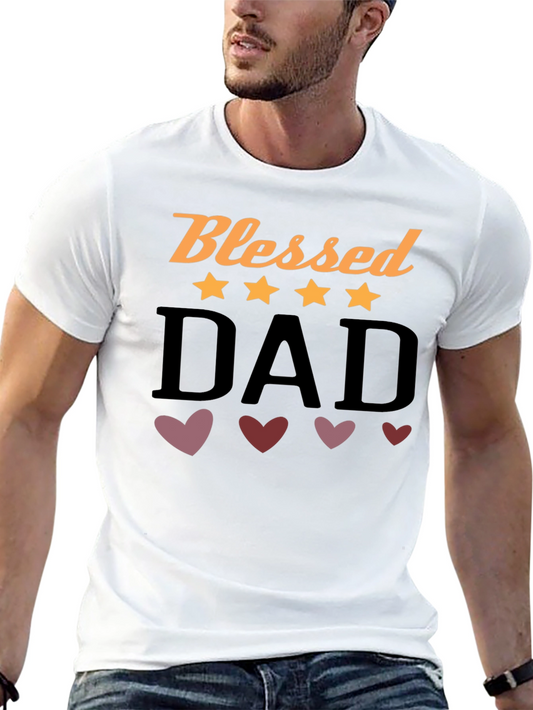 Camiseta Negra Blessed Dad para Hombre