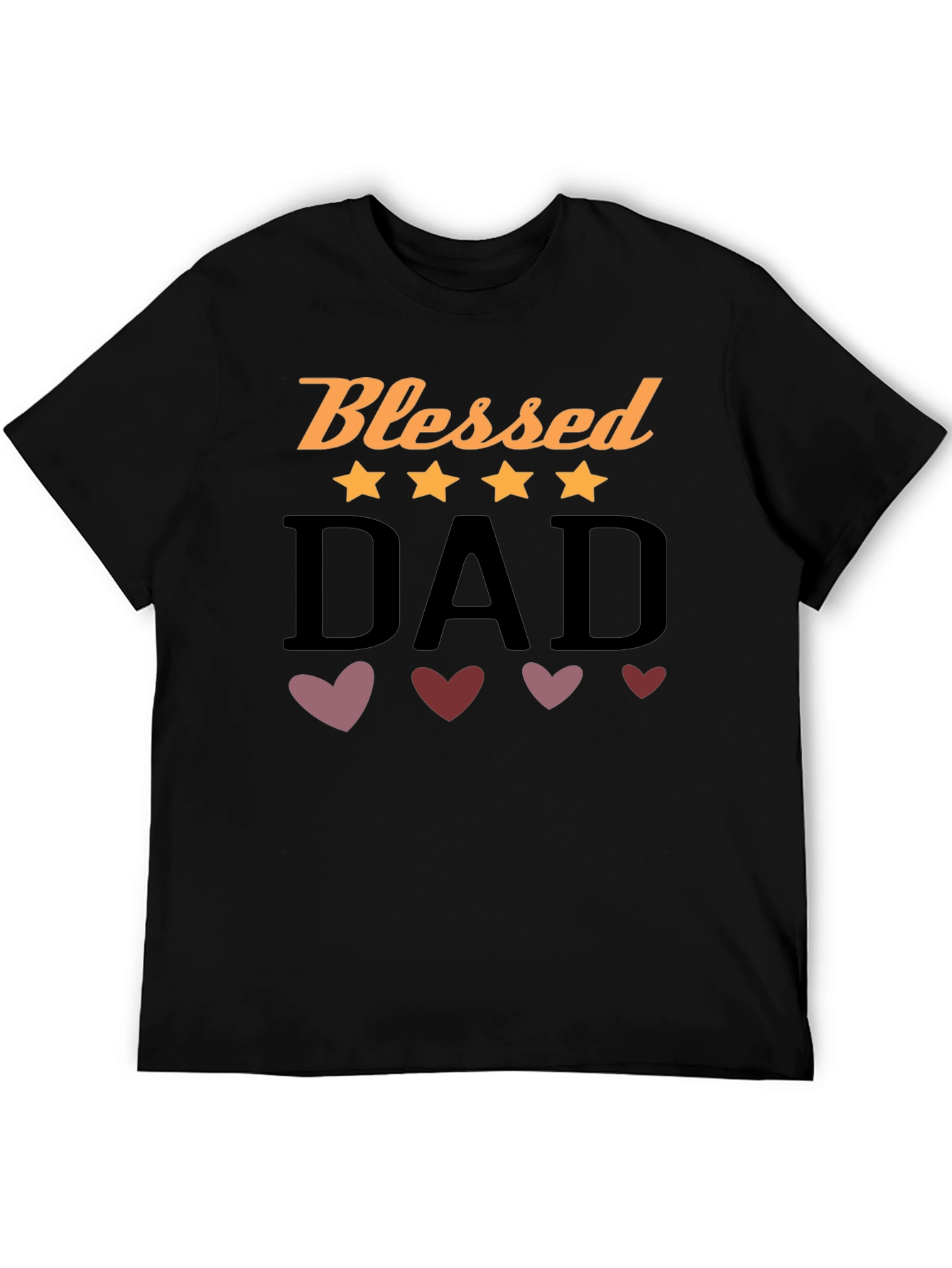 Camiseta Negra Blessed Dad para Hombre