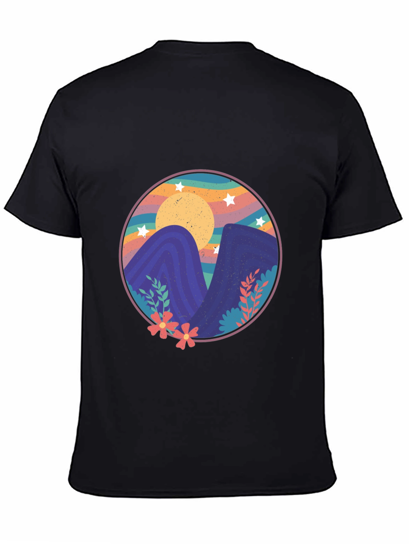 Camiseta Estampada Montañas Mágicas