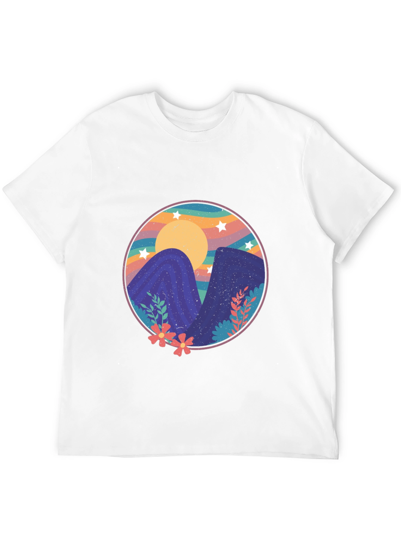 Camiseta Estampada Montañas Mágicas