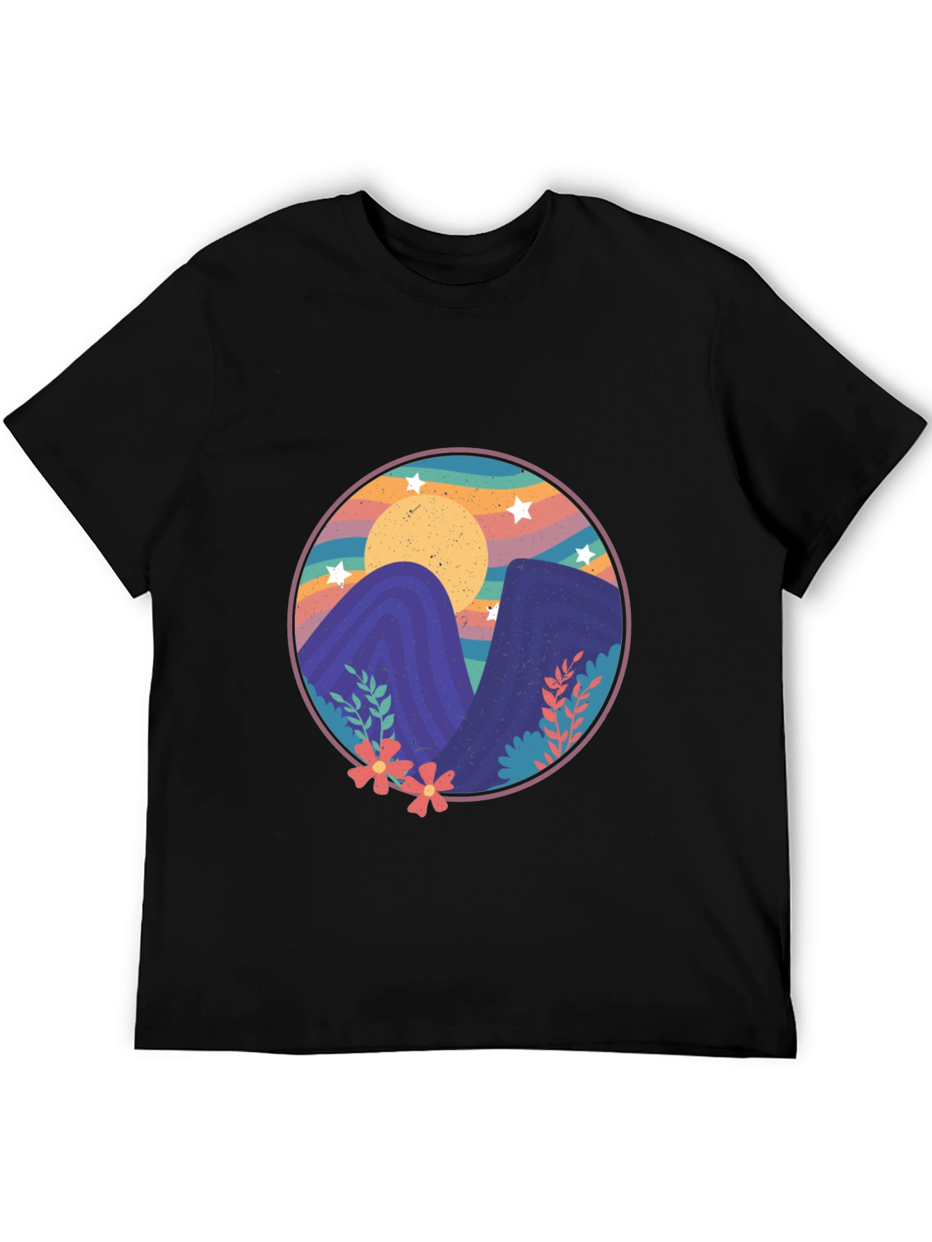 Camiseta Estampada Montañas Mágicas