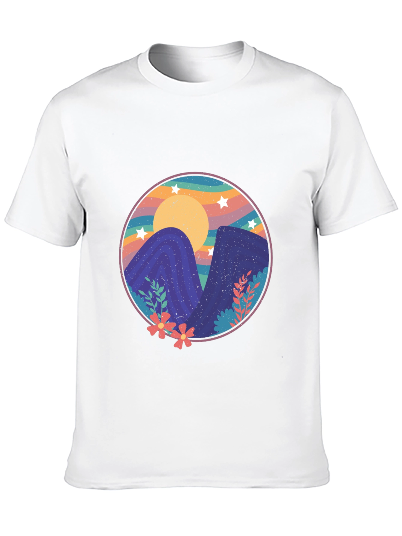 Camiseta Estampada Montañas Mágicas