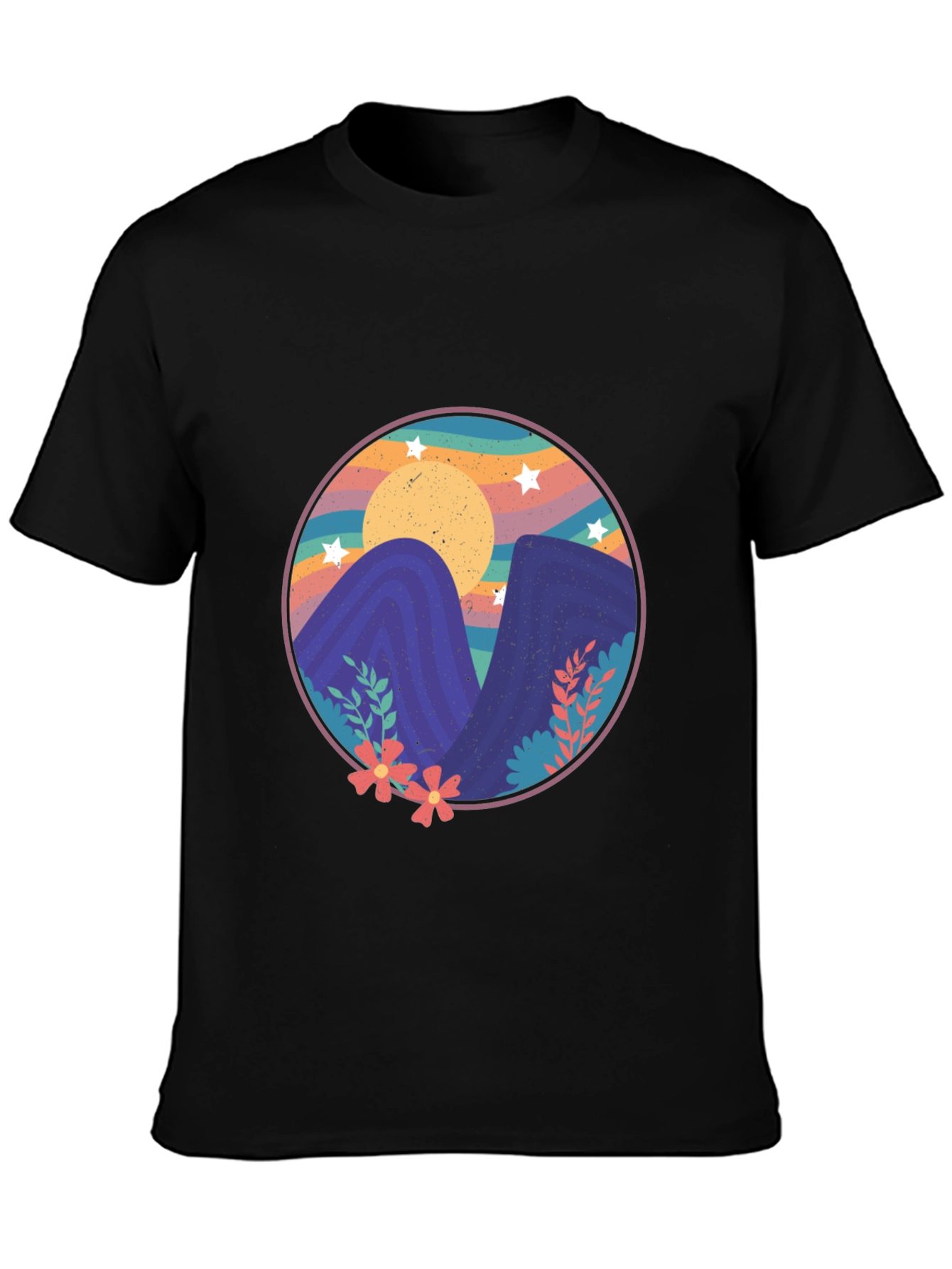 Camiseta Estampada Montañas Mágicas