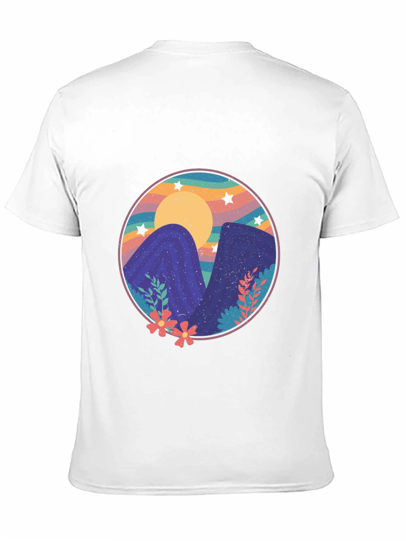 Camiseta Estampada Montañas Mágicas