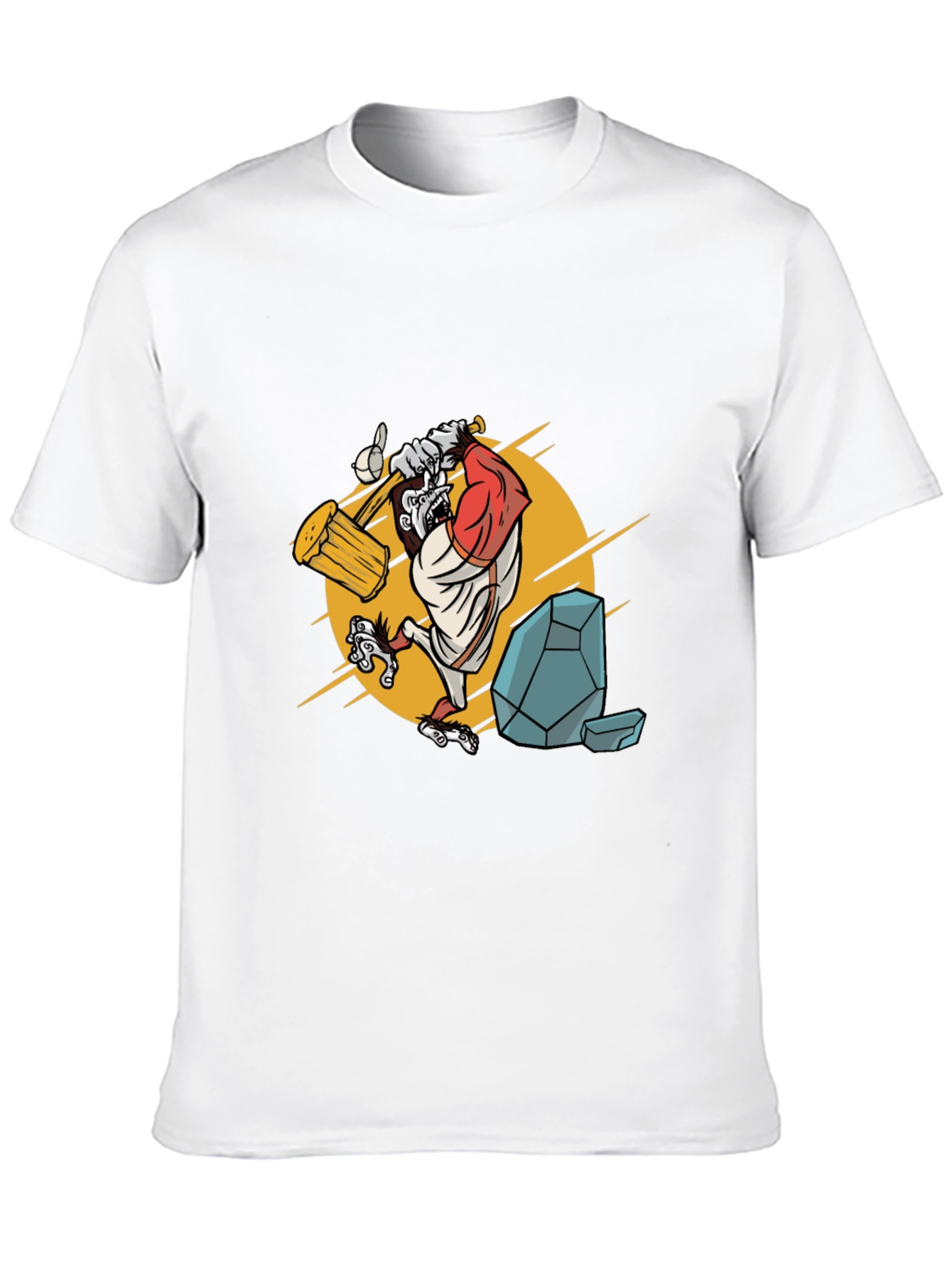 Camiseta Hombre Negra con Diseño Simio Constructor