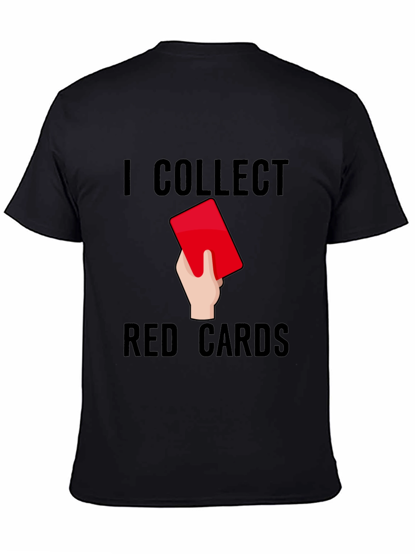 Camiseta Negra: Colecciono Tarjetas Rojas - Humor Fútbol