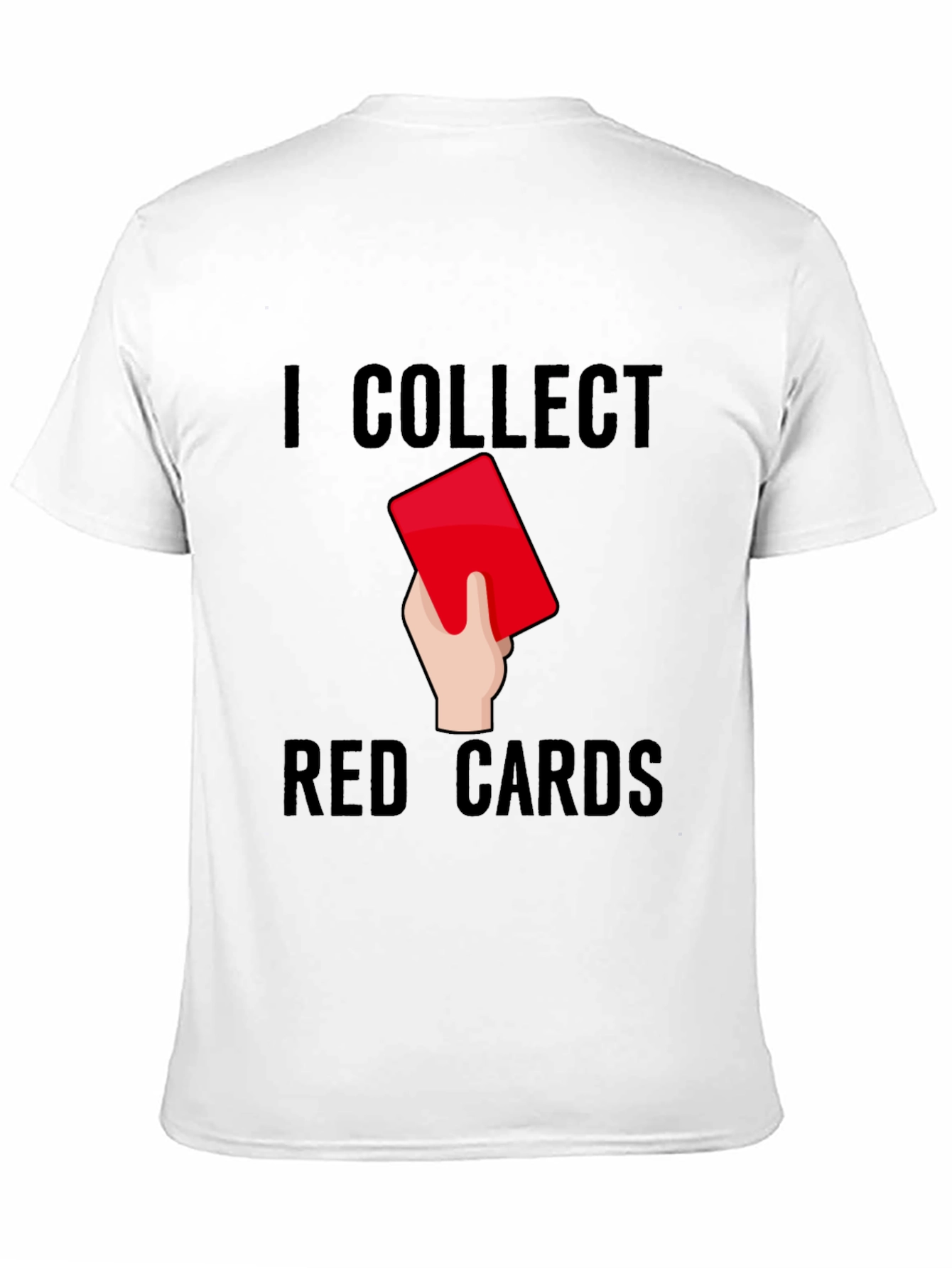 Camiseta Negra: Colecciono Tarjetas Rojas - Humor Fútbol