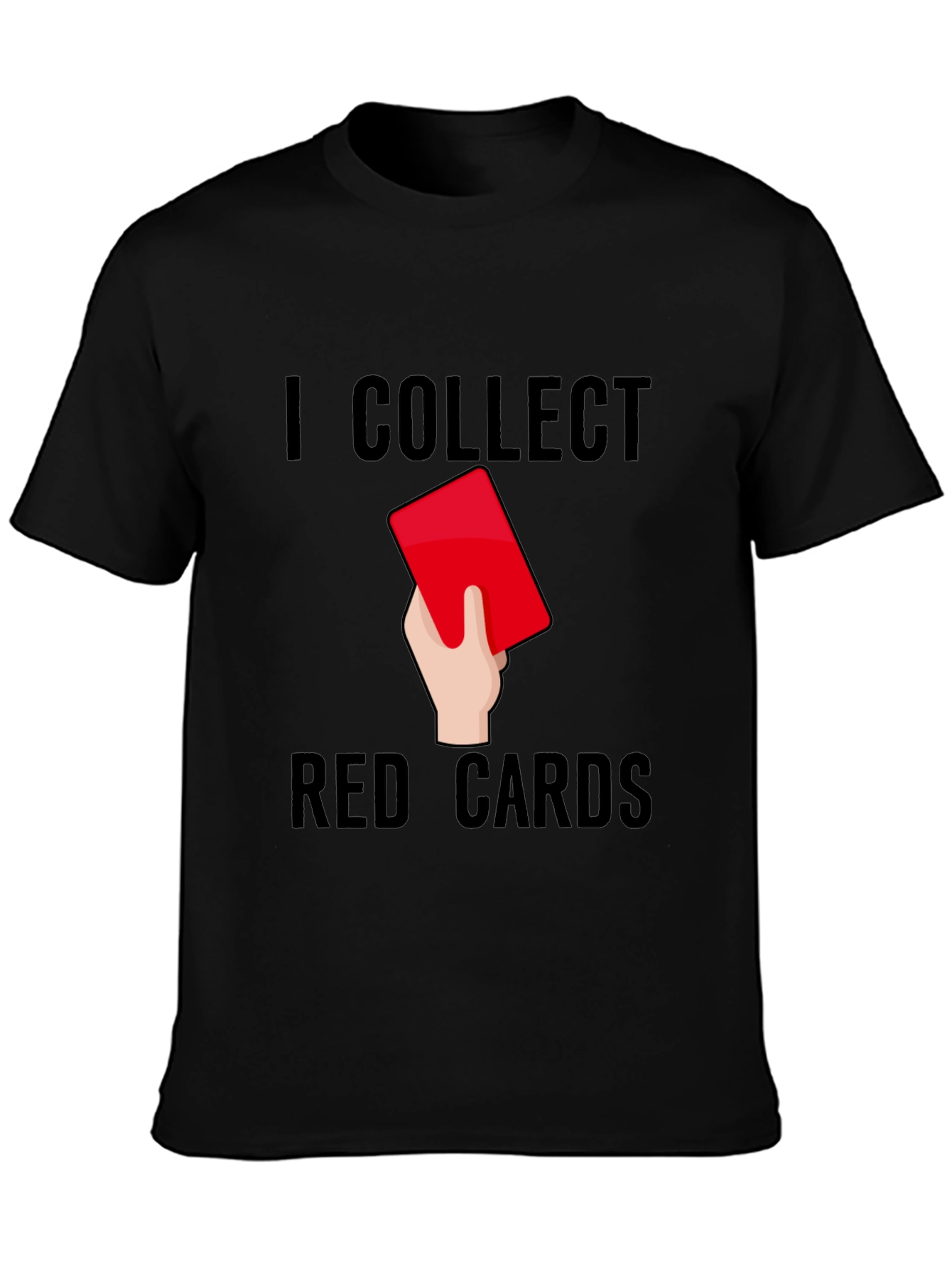 Camiseta Negra: Colecciono Tarjetas Rojas - Humor Fútbol