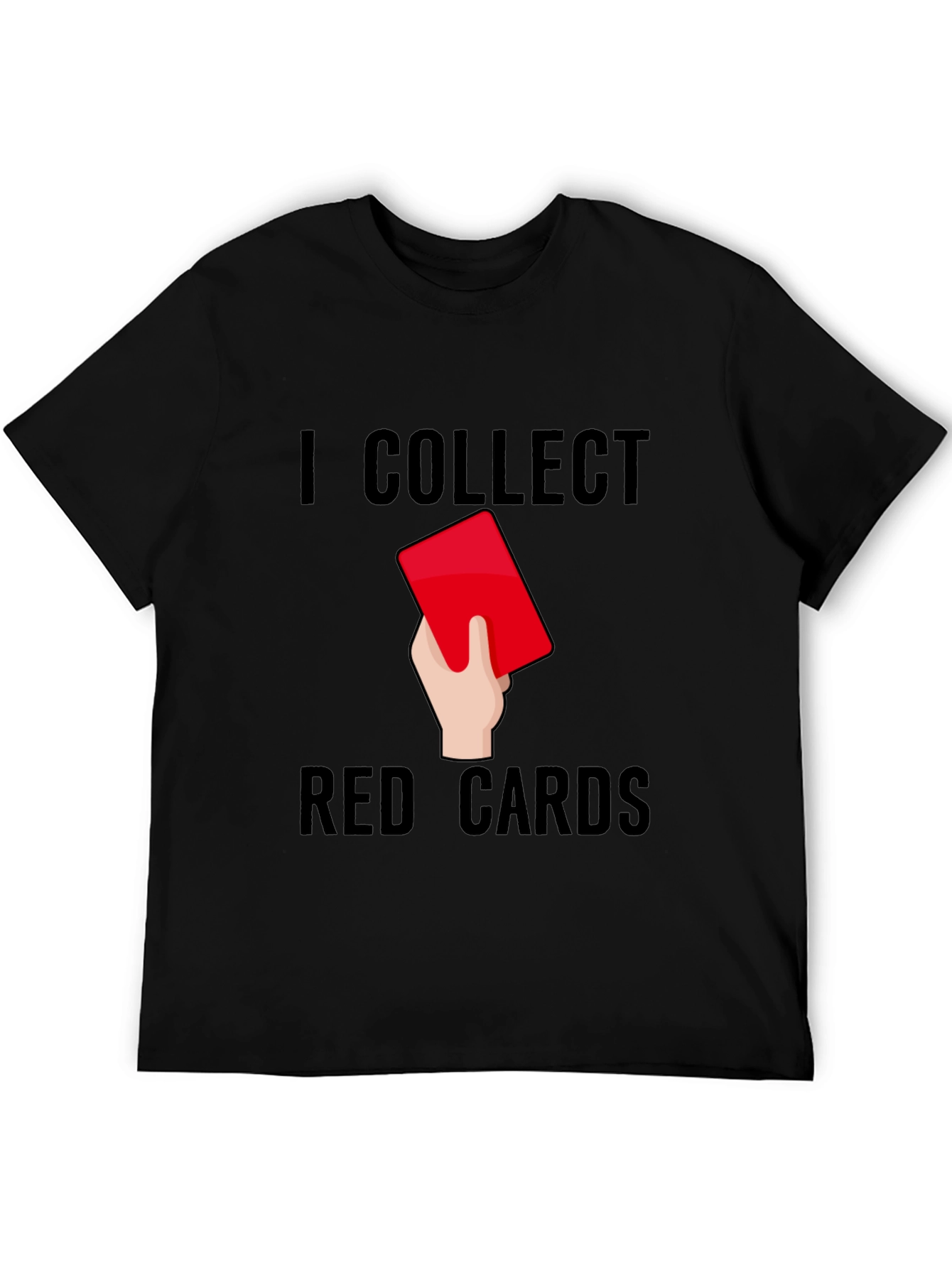 Camiseta Negra: Colecciono Tarjetas Rojas - Humor Fútbol
