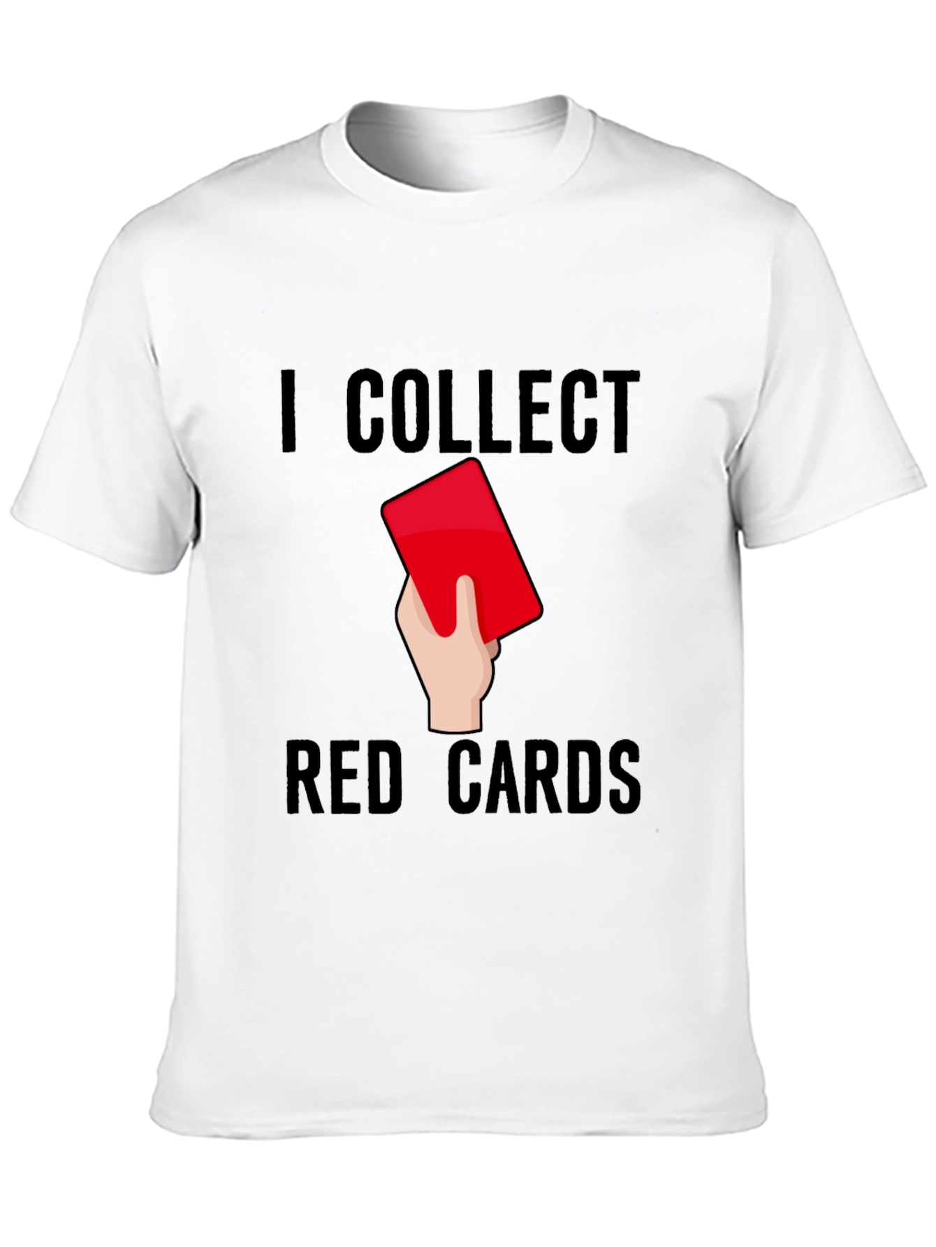 Camiseta Negra: Colecciono Tarjetas Rojas - Humor Fútbol