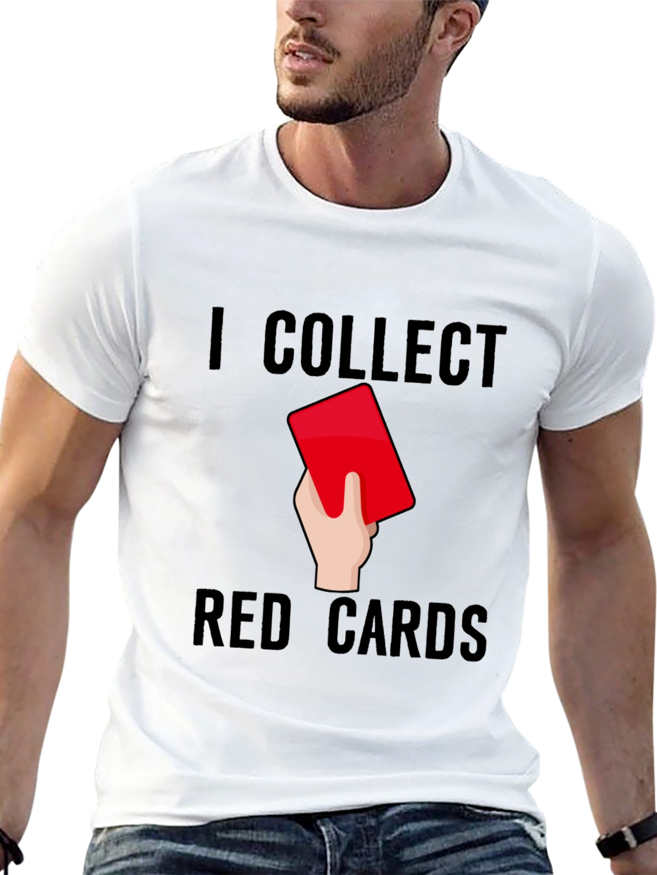 Camiseta Negra: Colecciono Tarjetas Rojas - Humor Fútbol
