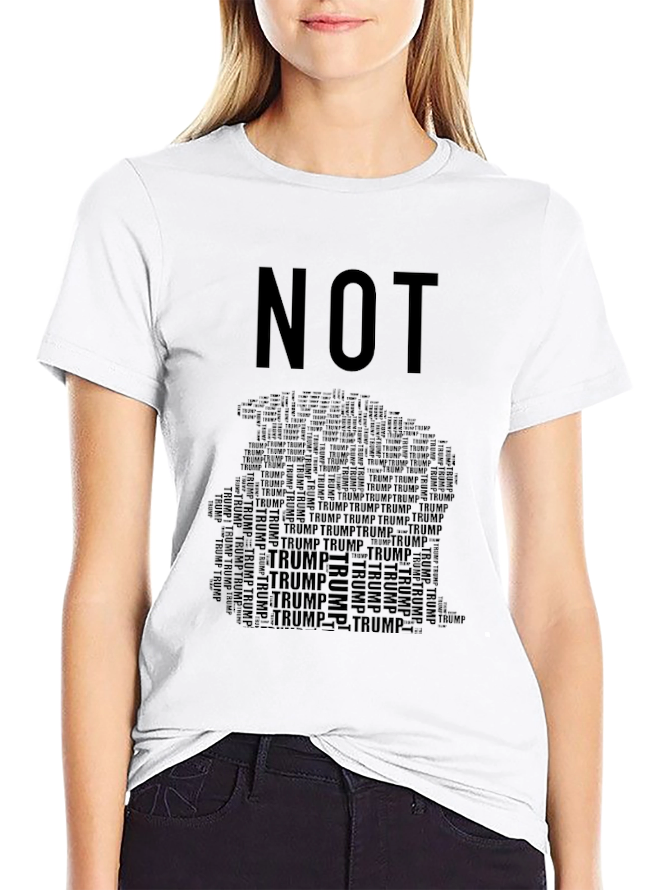Camiseta Negra NOT TRUMP para Hombre