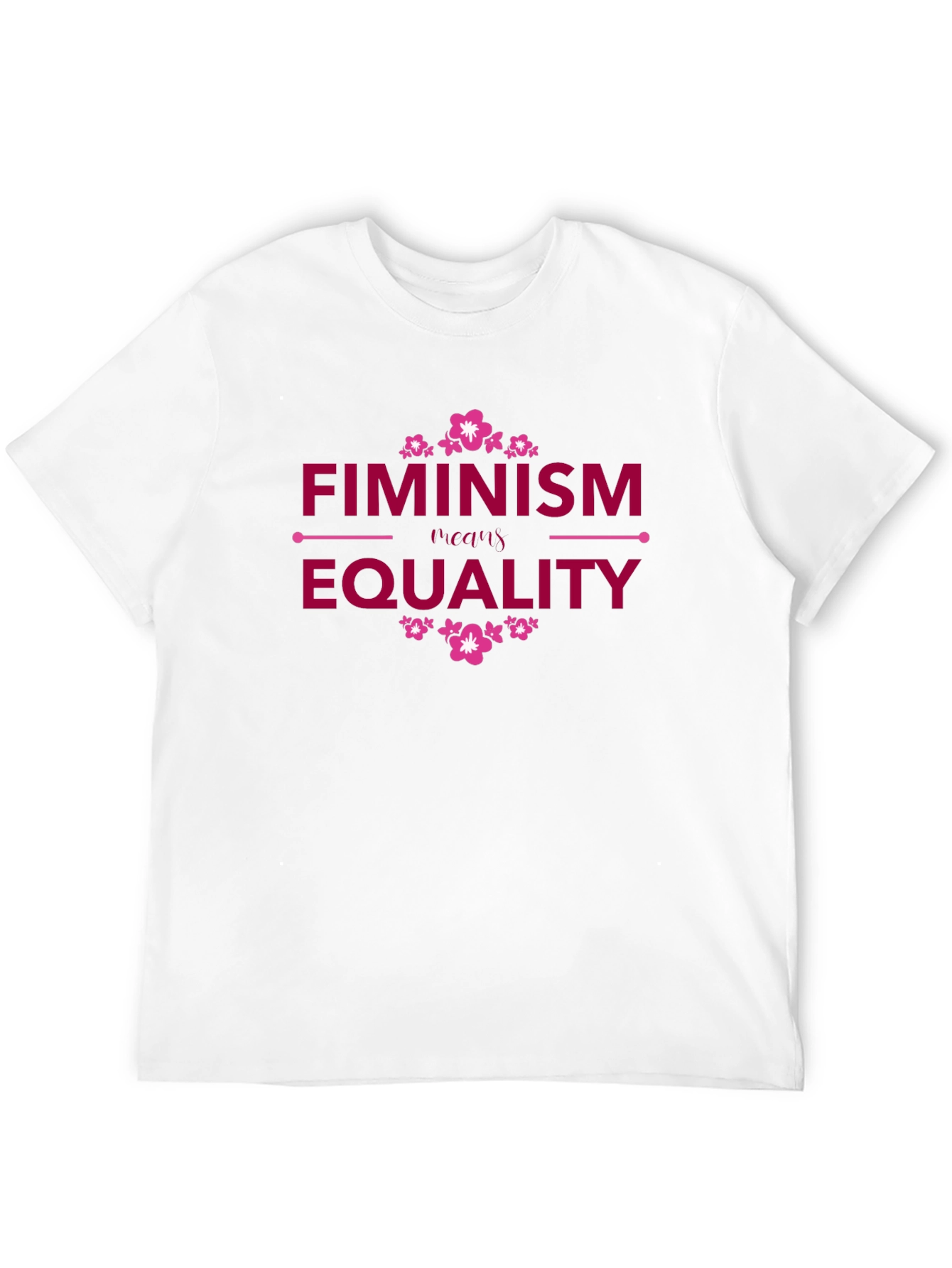 Camiseta Negra Feminismo Requiere Igualdad Diseño Floral