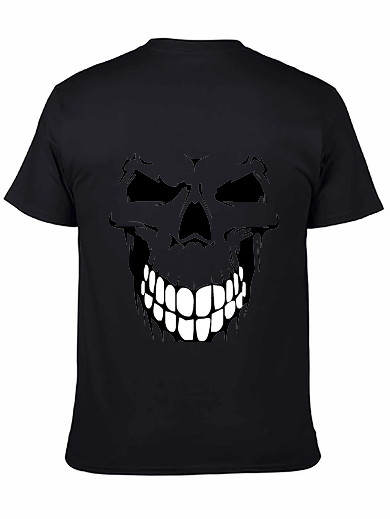 Camiseta Negra con Diseño de Calavera para Hombre