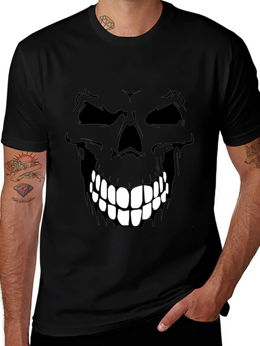 Camiseta Negra con Diseño de Calavera para Hombre