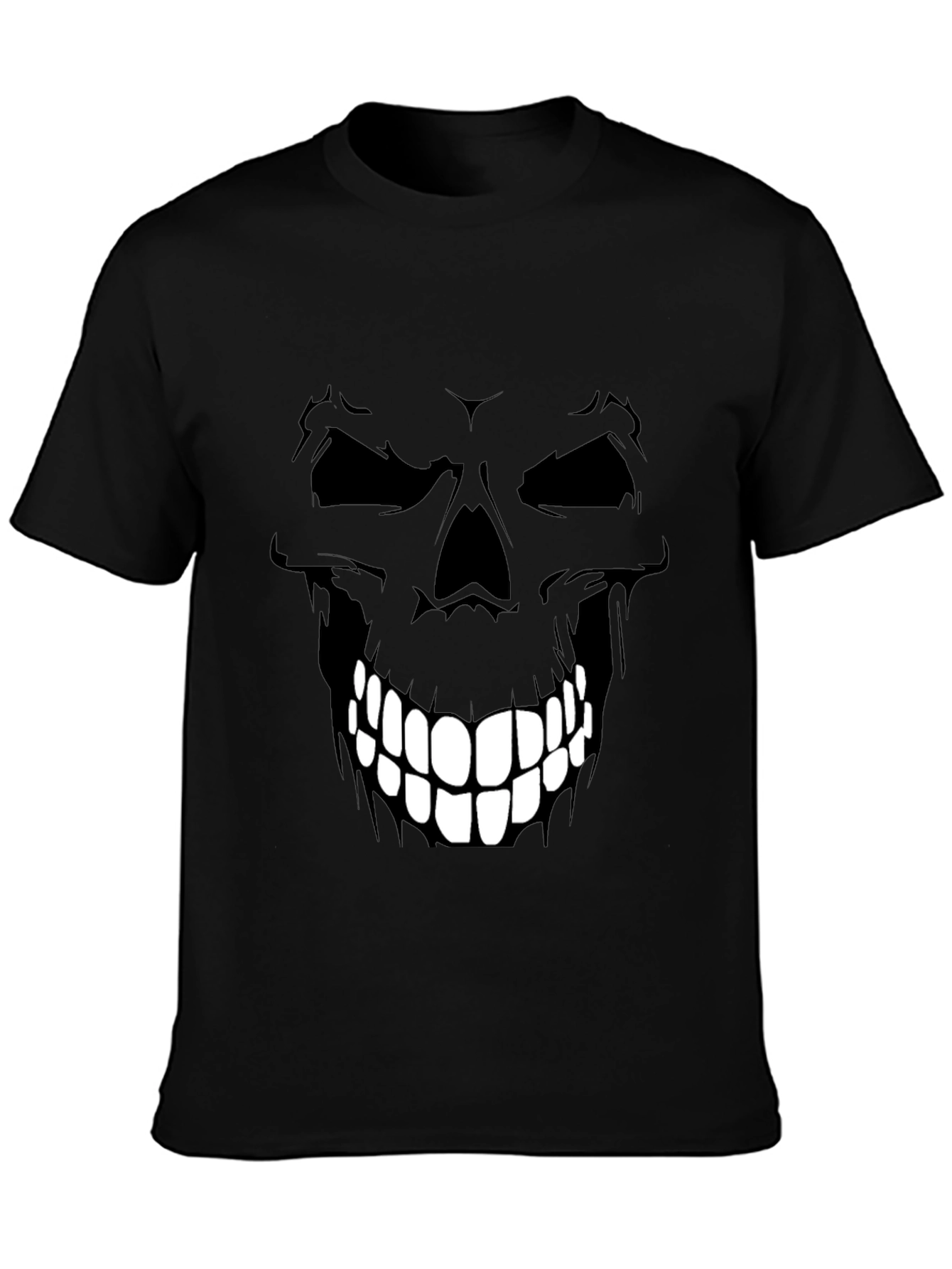 Camiseta Negra con Diseño de Calavera para Hombre