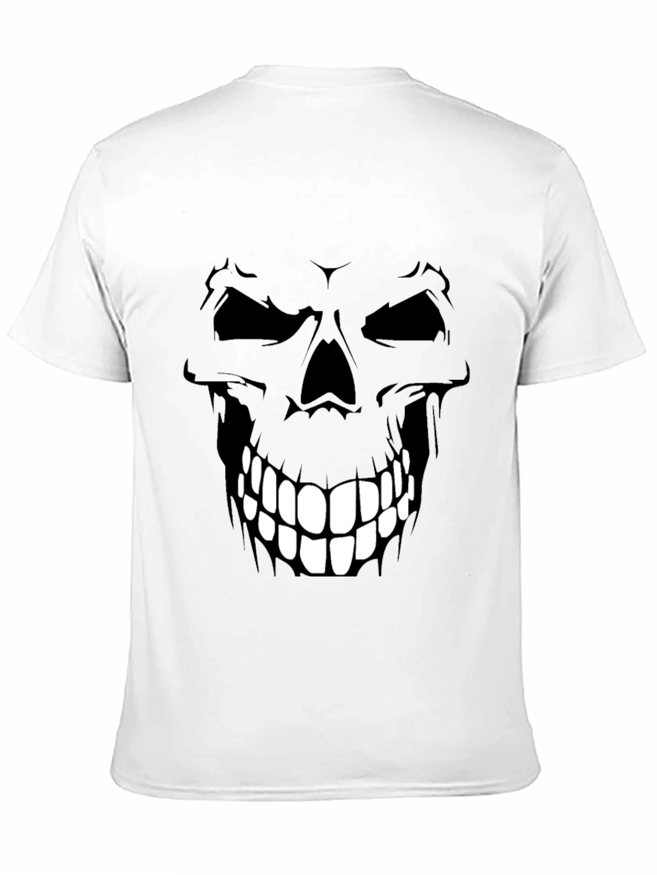 Camiseta Negra con Diseño de Calavera para Hombre