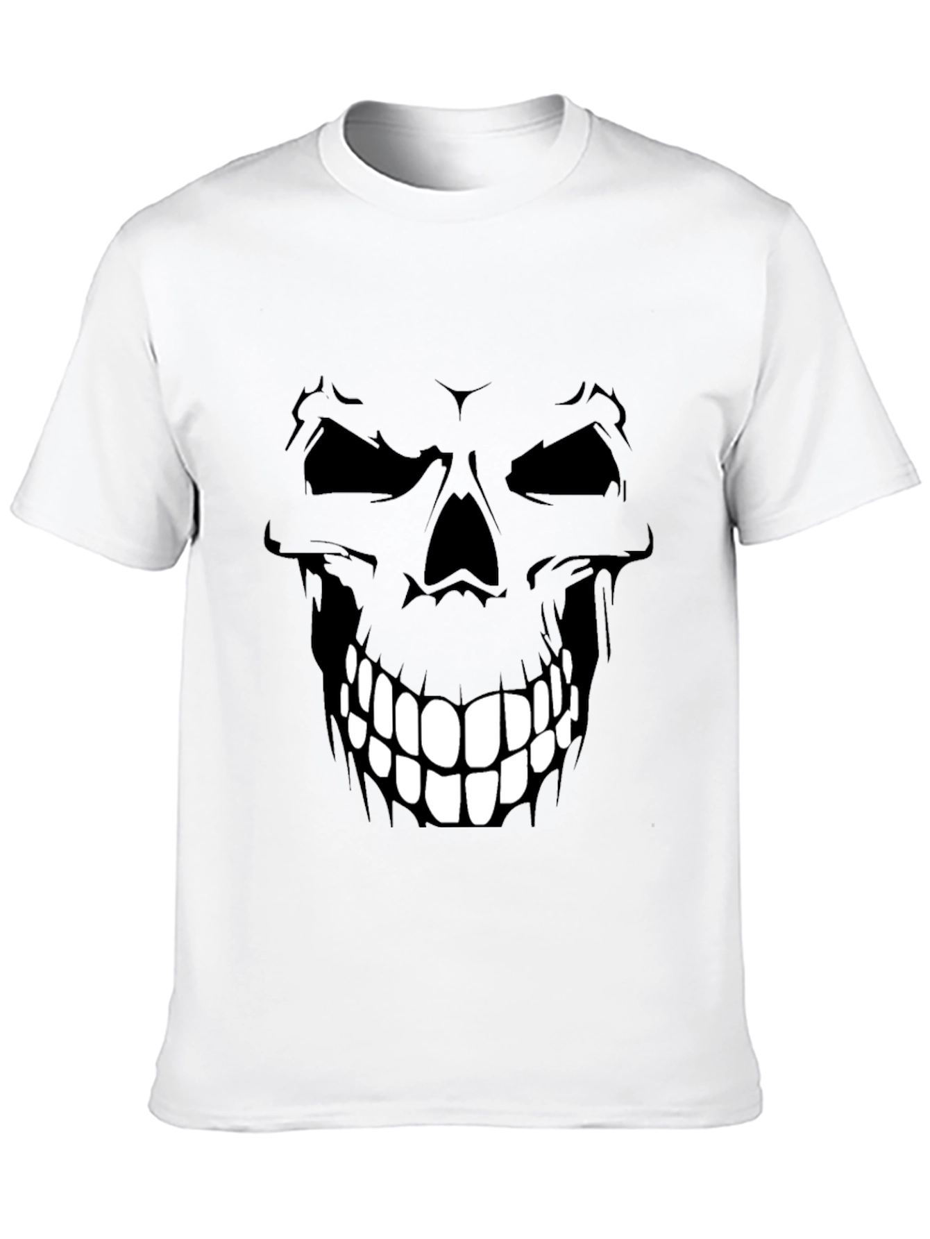 Camiseta Negra con Diseño de Calavera para Hombre