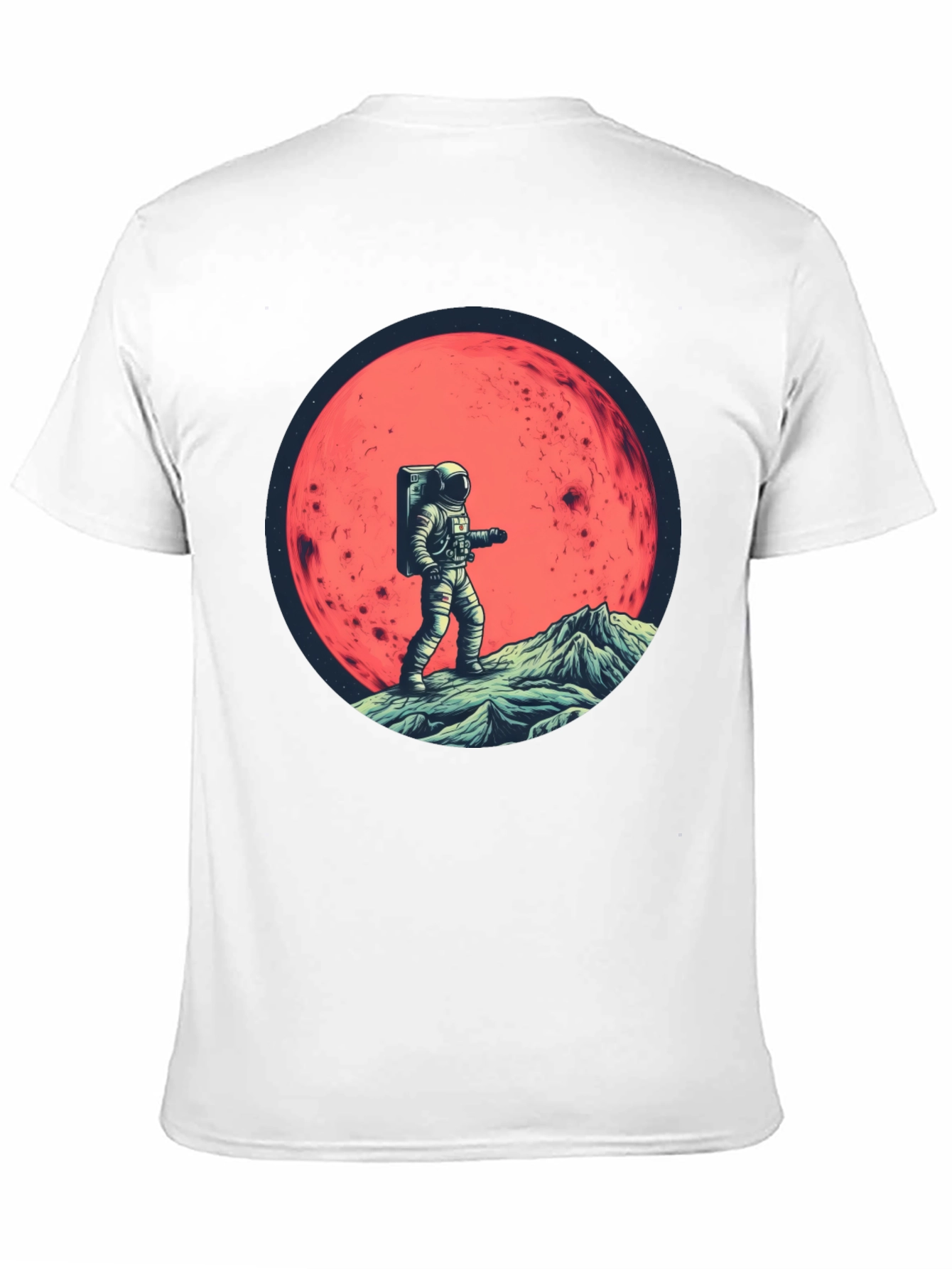Camiseta Negra Astronauta en Marte