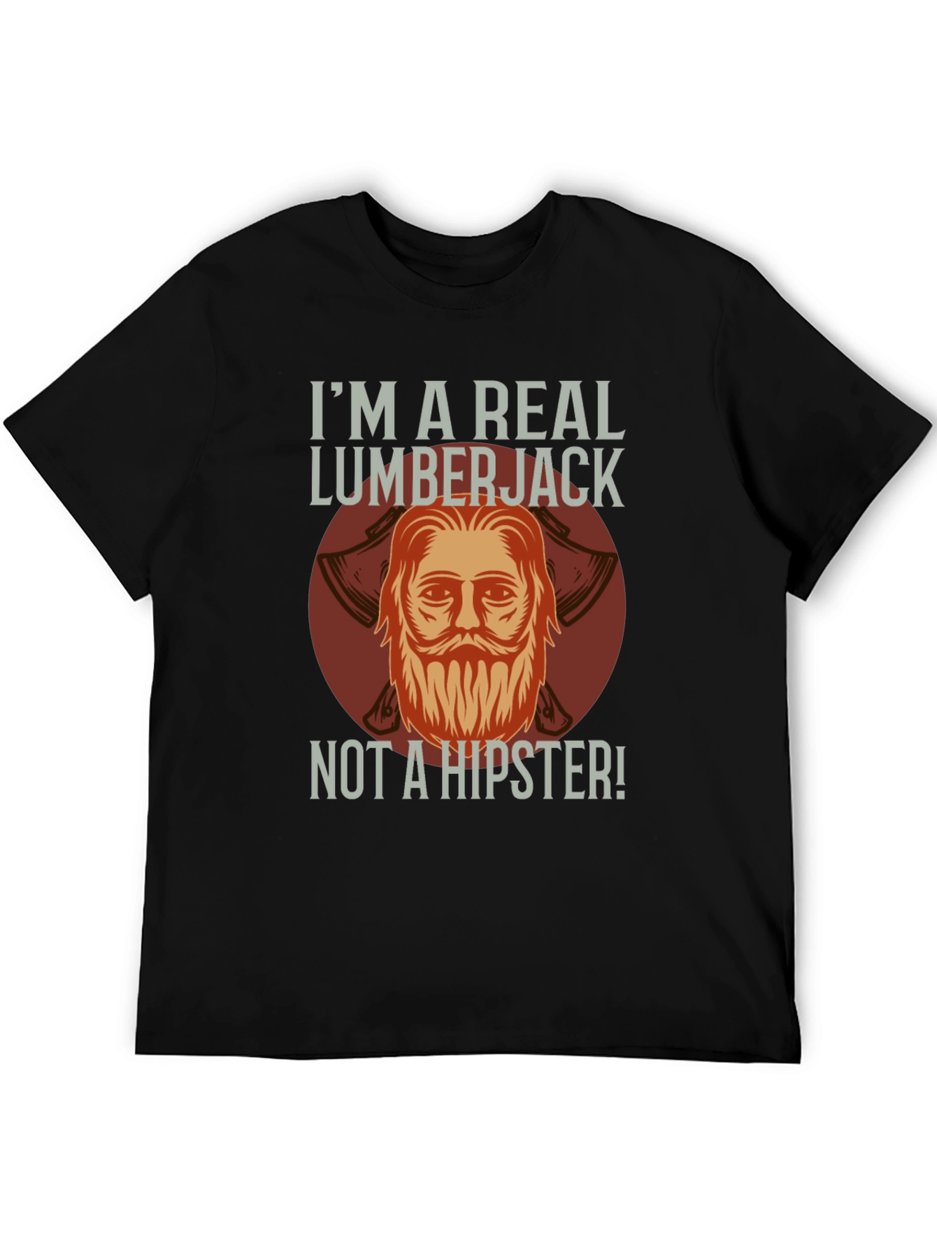 Camiseta Negra: Leñador Auténtico No Hipster