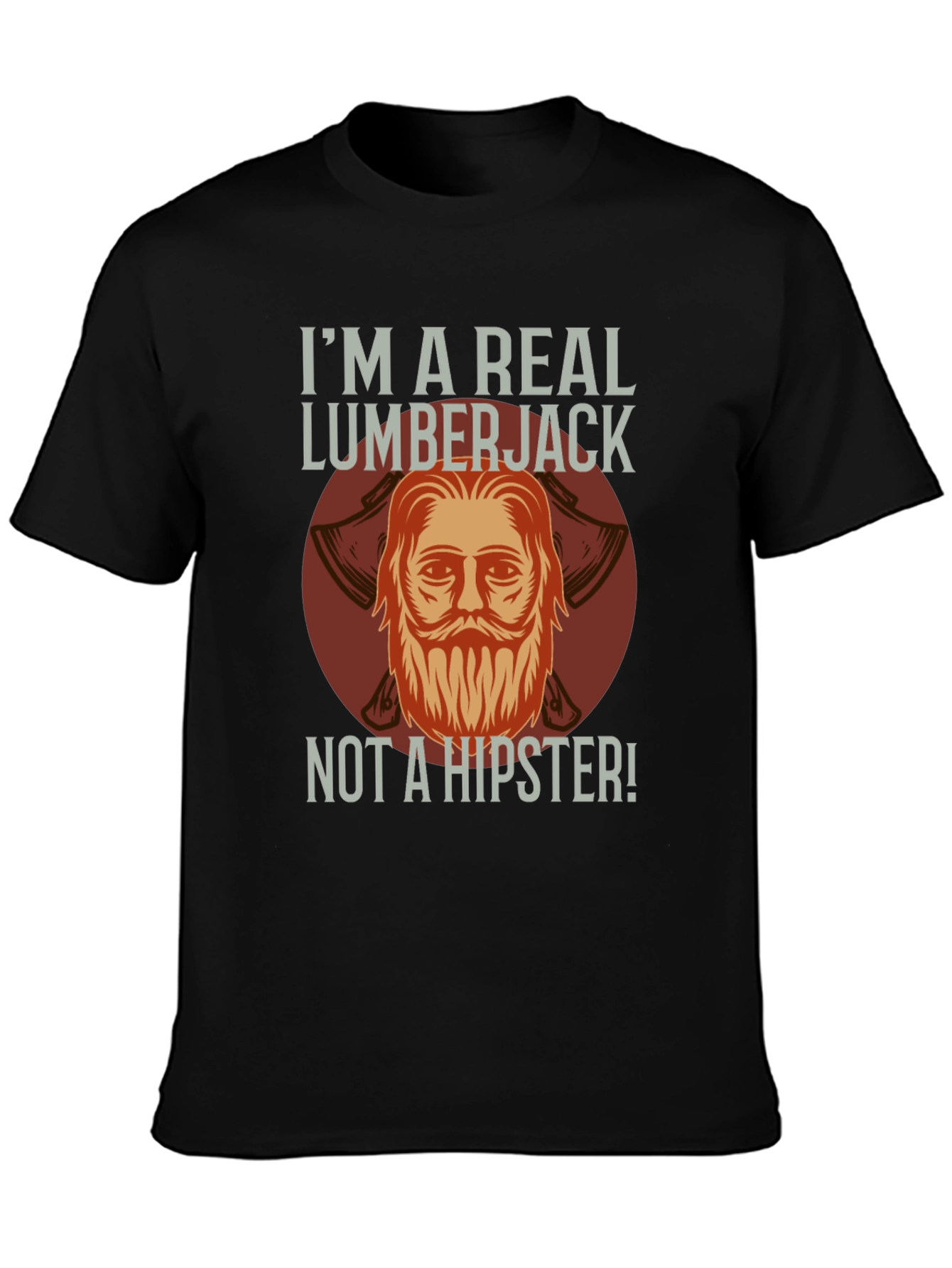 Camiseta Negra: Leñador Auténtico No Hipster
